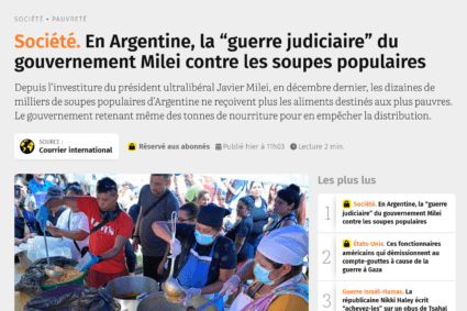 En Argentine, la “guerre judiciaire” du gouvernement Milei contre les soupes populaires